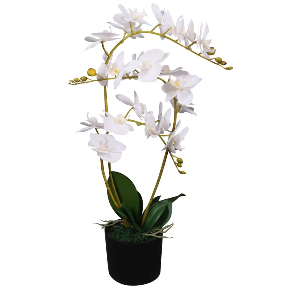 Schots Array Richtlijnen VIDAXL Kunst orchidee plant - met pot - 65 cm - wit | Leen Bakker