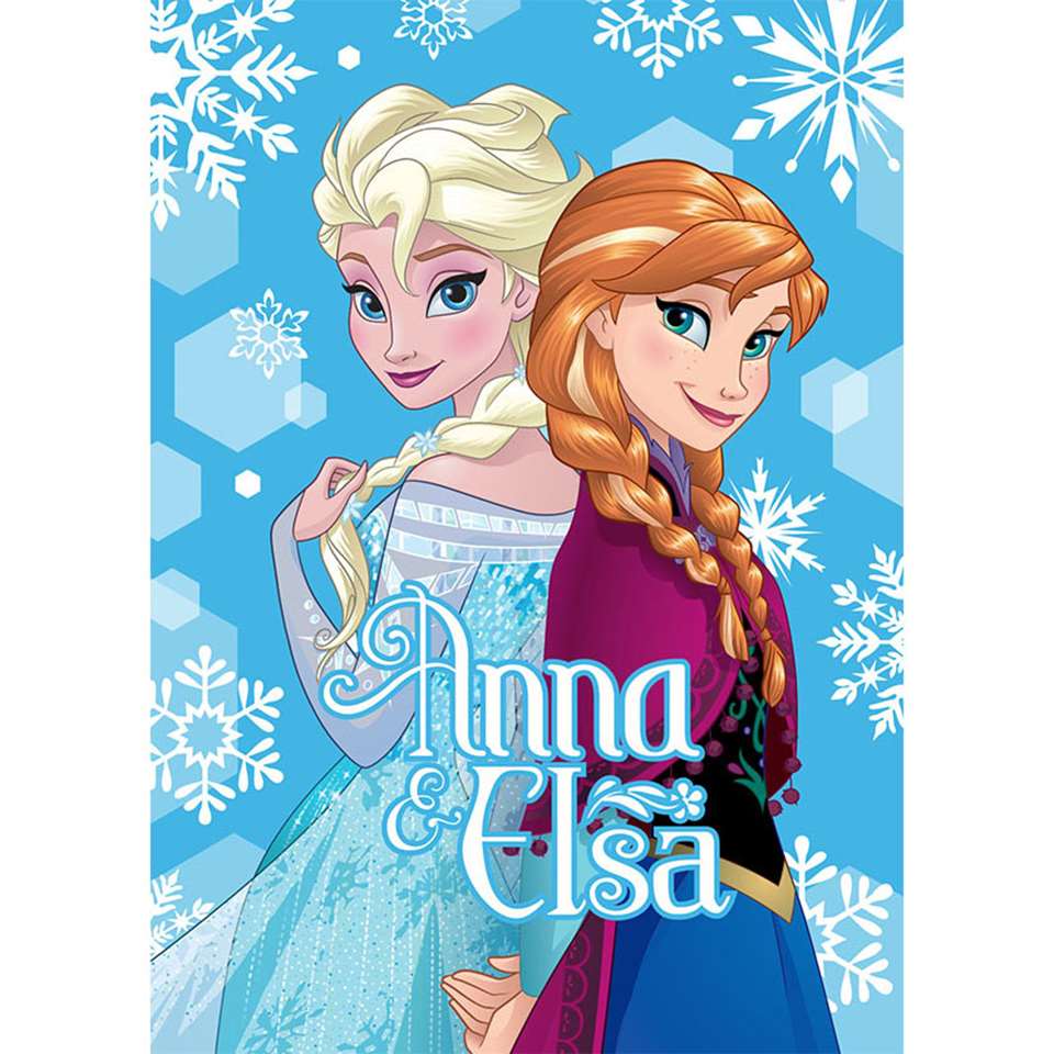 Premisse sokken Pijler Disney Frozen Anna & Elsa - Deken - Eenpersoons - 140 x 200 cm - Blauw |  Leen Bakker