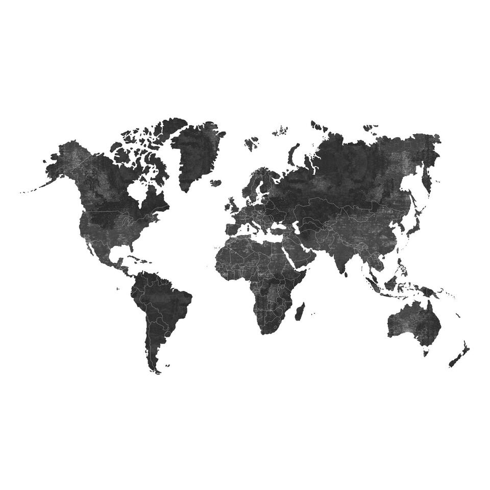 ESTAhome fotobehang - wereldkaart - antraciet grijs - 3 x 3 m product