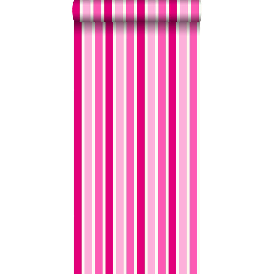 ESTAhome behang - strepen - roze - 53 cm x 10,05 m product
