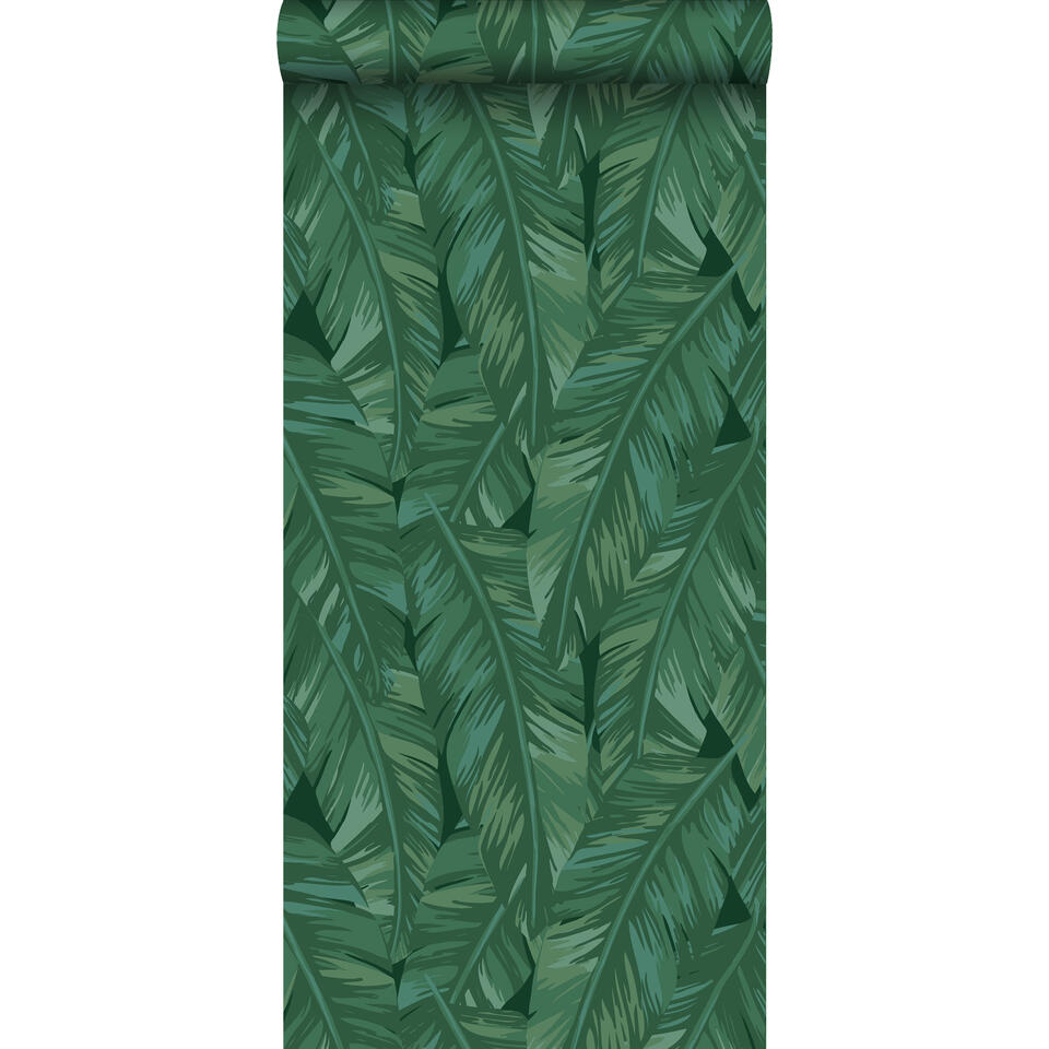 ESTAhome behang - bananenbladeren - emerald groen - 0.53 x 10.05 m product