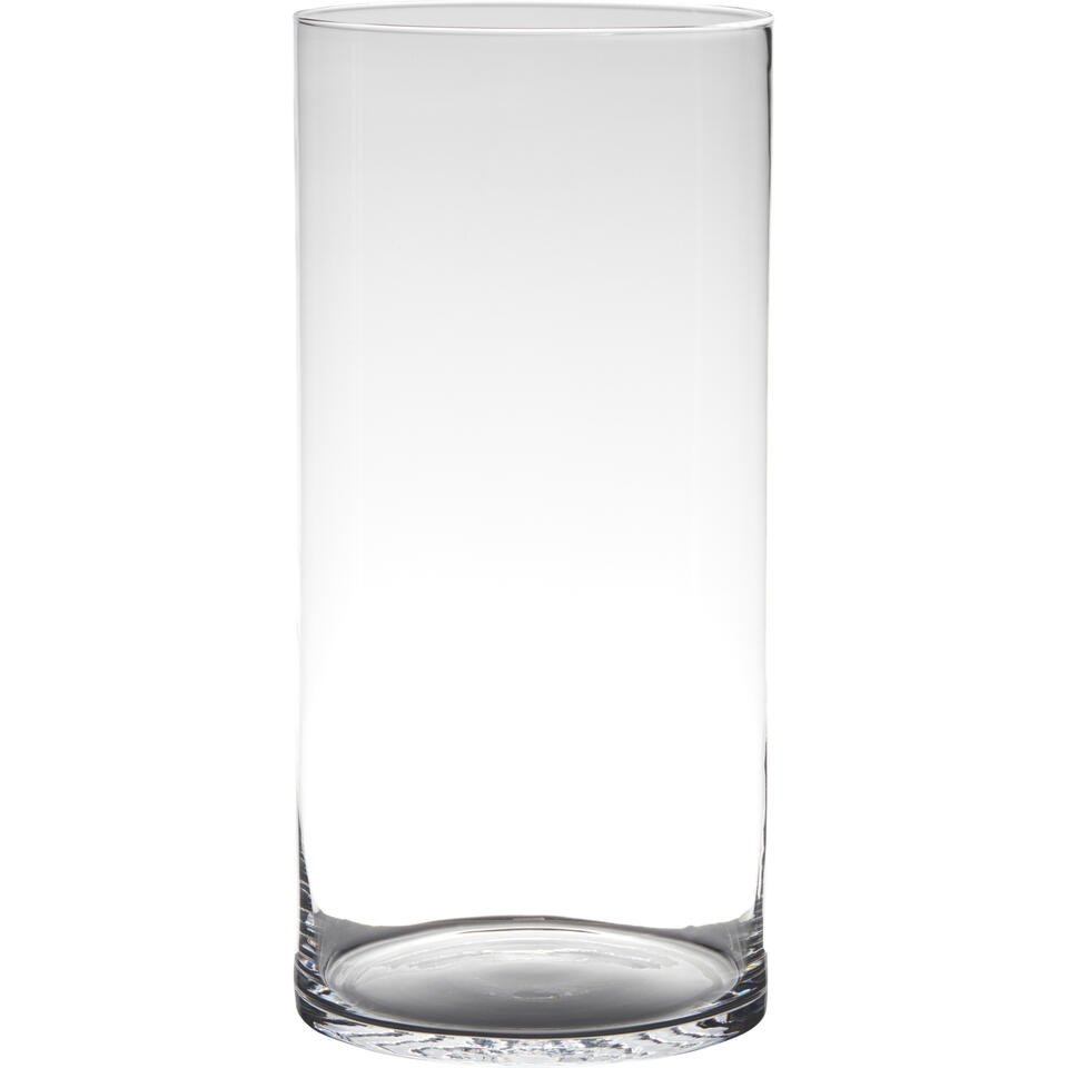 Bellatio Design Vaas cilinder - glas - 19 x 40 cm | Leen Bakker