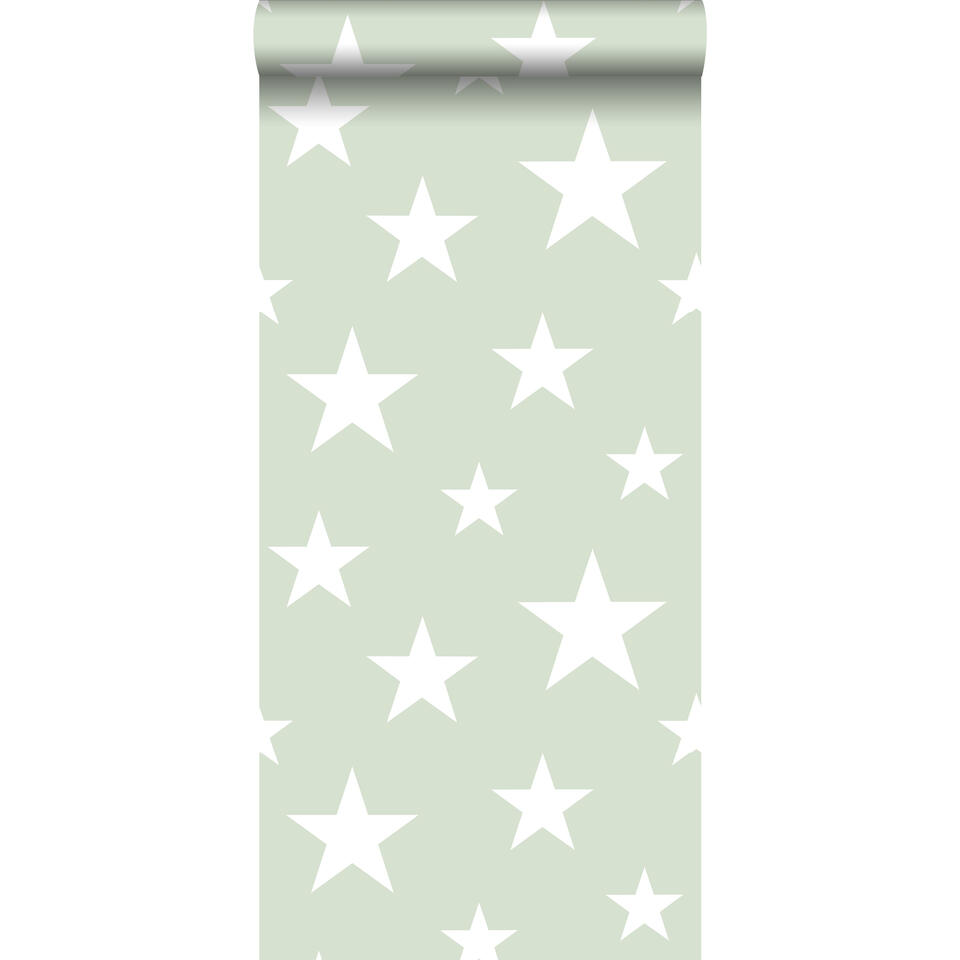 ESTAhome behang - sterren - mintgroen en wit - 53 cm x 10,05 m product