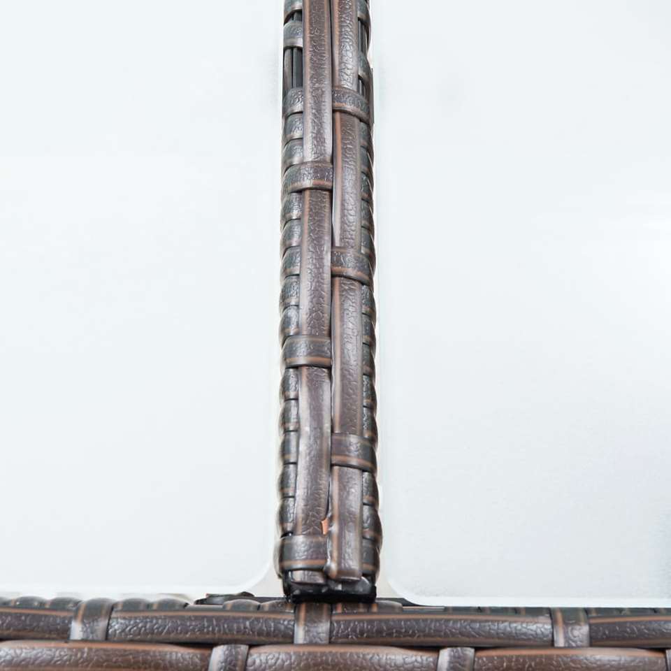 VIDAXL 7-delige Tuinbarset met kussens poly rattan bruin