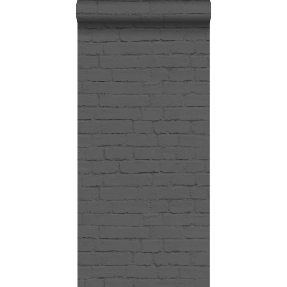 ESTAhome behang - bakstenen - zwart - 53 cm x 10,05 m product