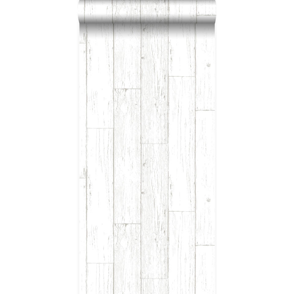 Origin behang - sloophout planken - ivoor wit - 53 x 10.05 m | Leen Bakker