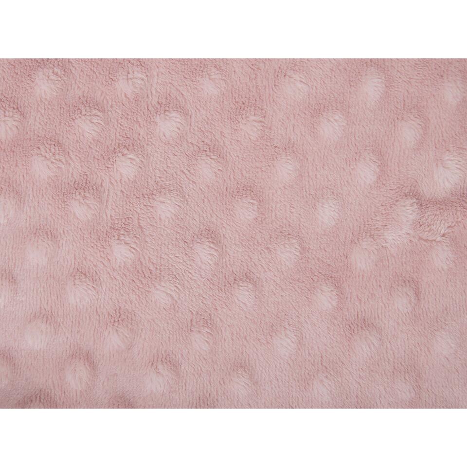 Beliani Plaid SAMUR - Roze polyester