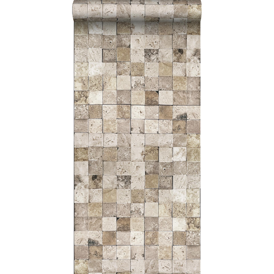 ESTAhome behang XXL - marble squares - beige - 46,5 cm x 8,37 m product