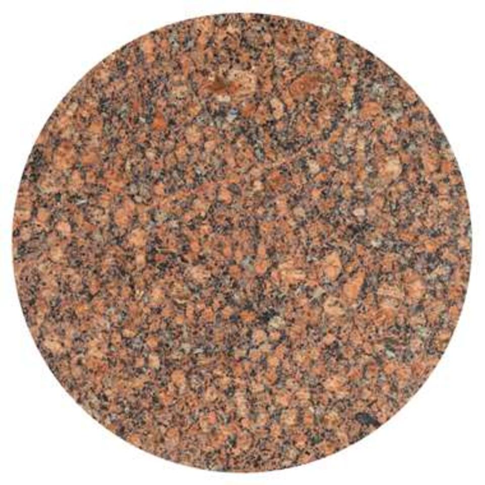 VIDAXL Salontafel 60x60x35 cm echt steen met marmeren textuur bruin