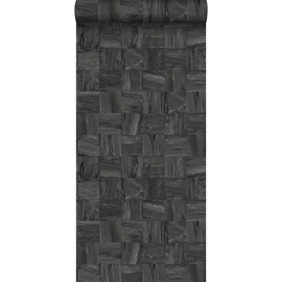Origin behang - sloophout motief - zwart - 53 cm x 10.05 m product