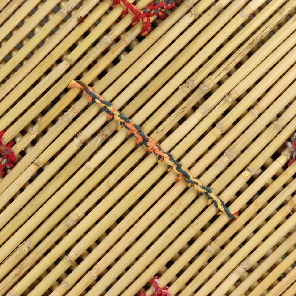 vidaXL Salontafel achthoekig met chindi details bamboe meerkleurig