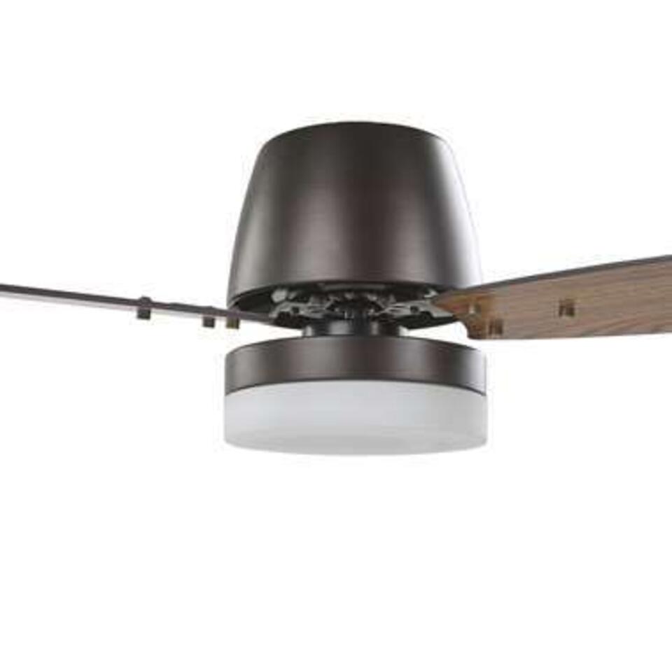 Beliani Plafondlamp met ventilator MLAVA - Donkere houtkleur metaal, mdf