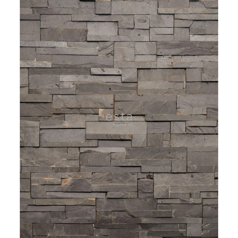 ESTAhome fotobehang - kops hout compositie - grijs - 232,5 cm x 2,79 m product