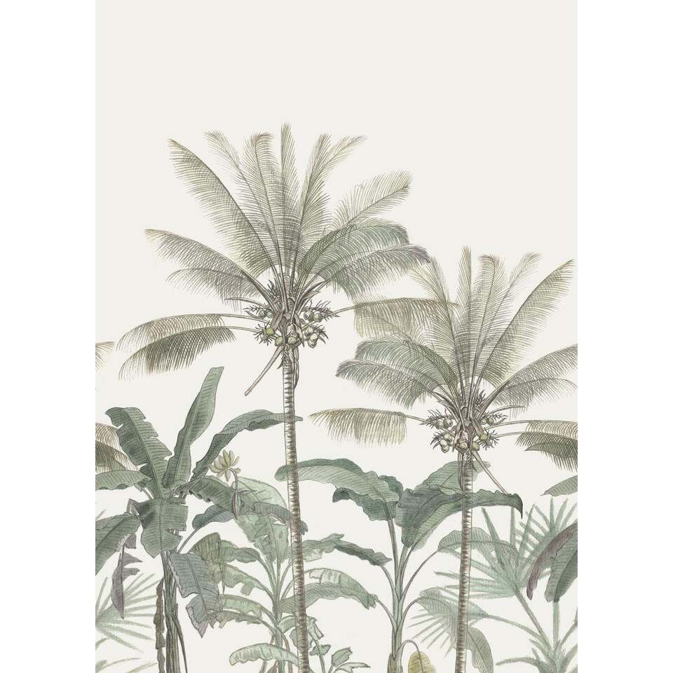 ESTAhome fotobehang - palmbomen - beige, groen - 2 2.79 m | Leen Bakker