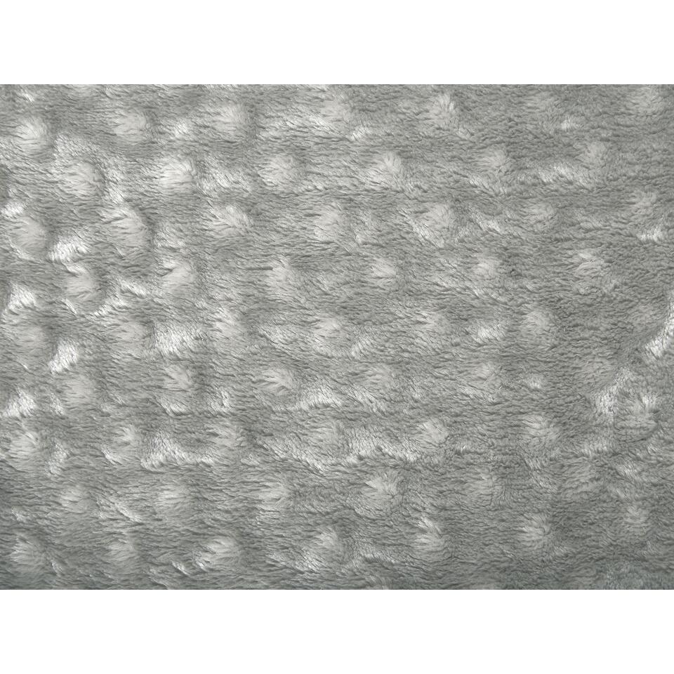 Beliani Plaid SAMUR - Grijs polyester