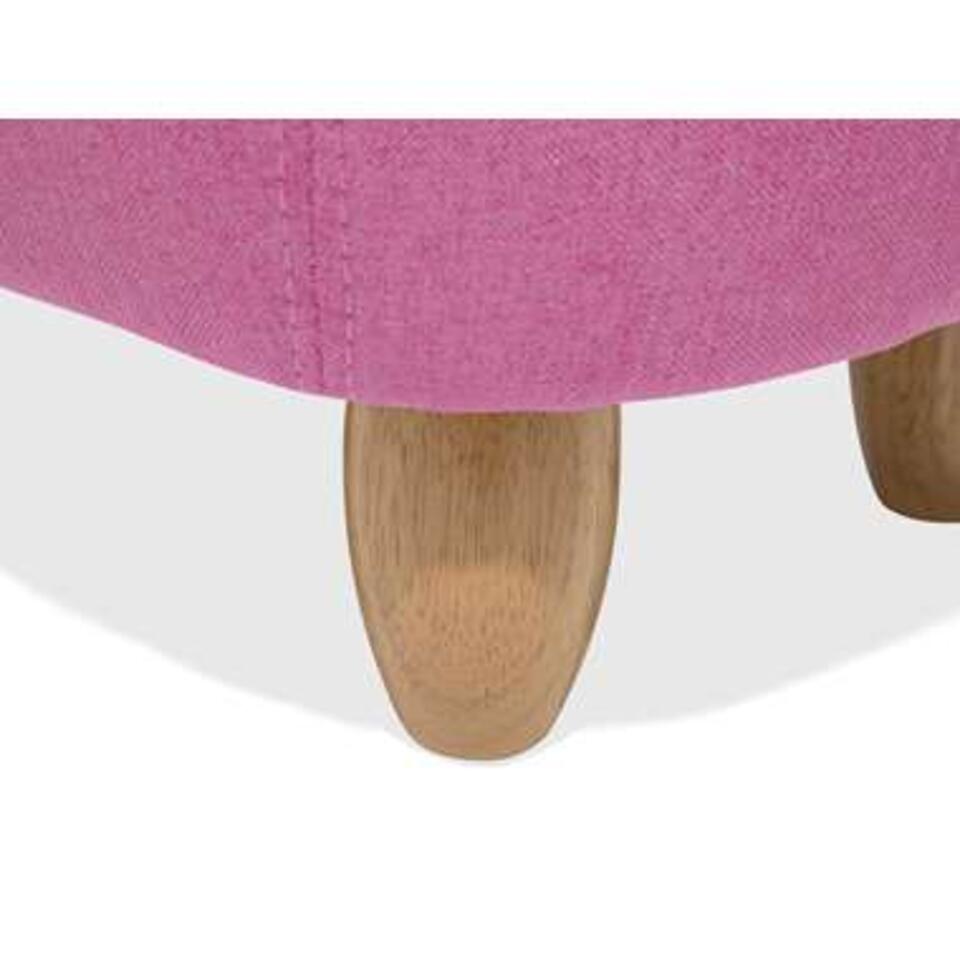 Beliani Dierenhocker PIGGY - roze polyester