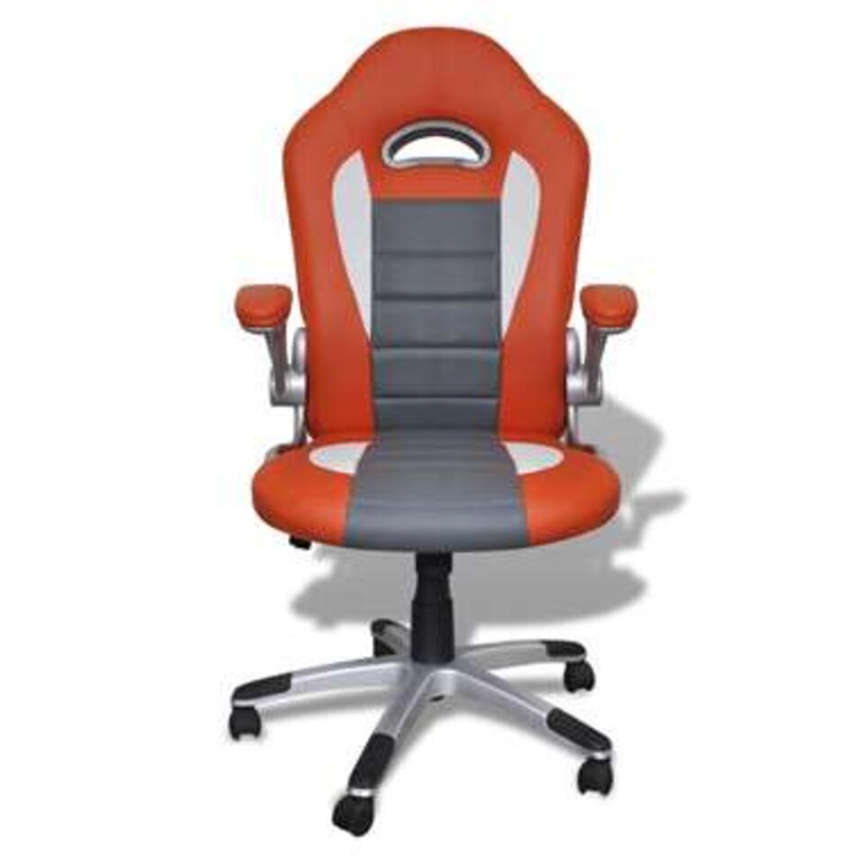 VIDAXL Bureaustoel - modern ontwerp - oranje - kunstleer