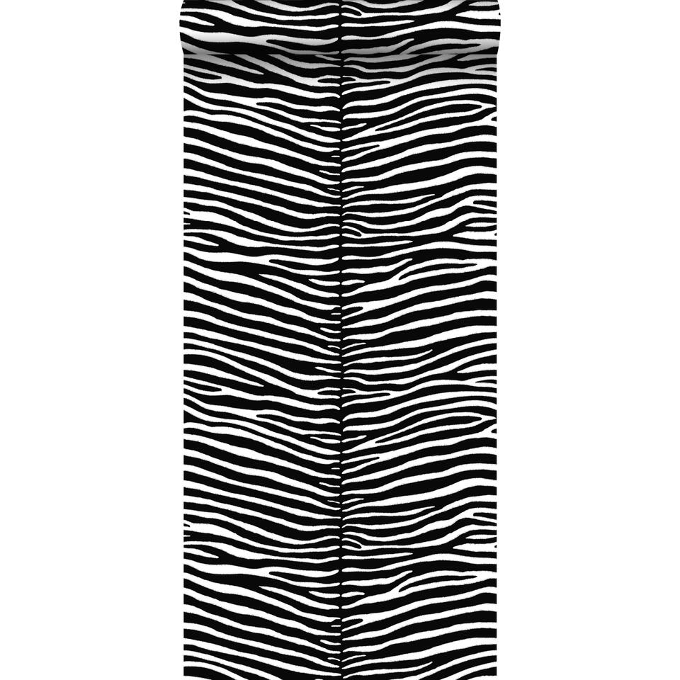 ESTAhome behang - zebra's - zwart en wit - 53 cm x 10,05 m product