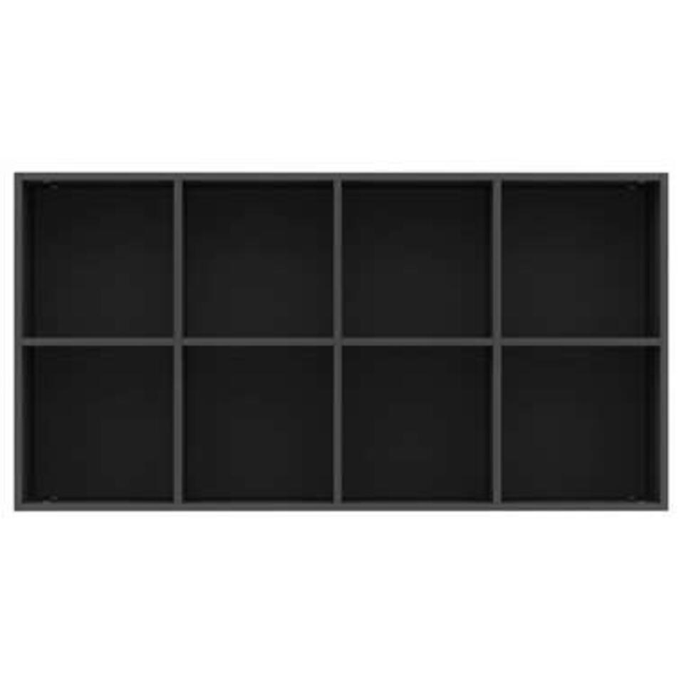 VIDAXL Boekenkast/dressoir 66x30x130 cm spaanplaat zwart