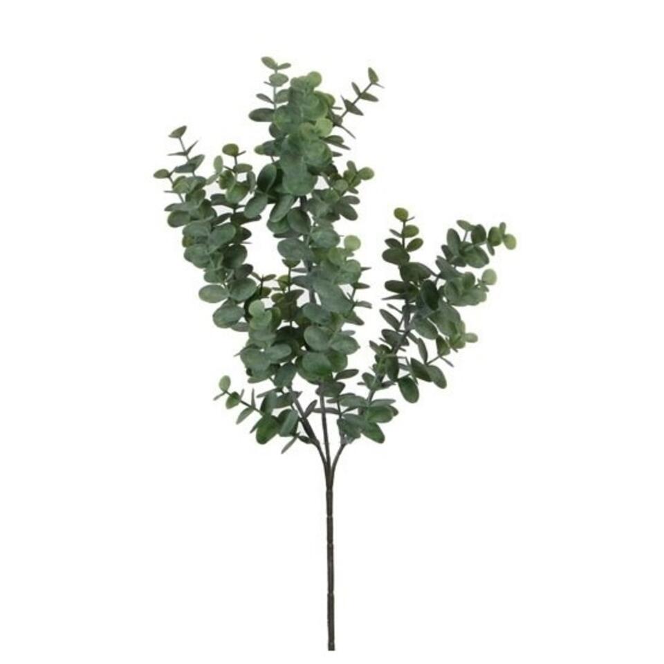 Mica Decorations Kunstblad - eucalyptus - groen - tak - 65 cm