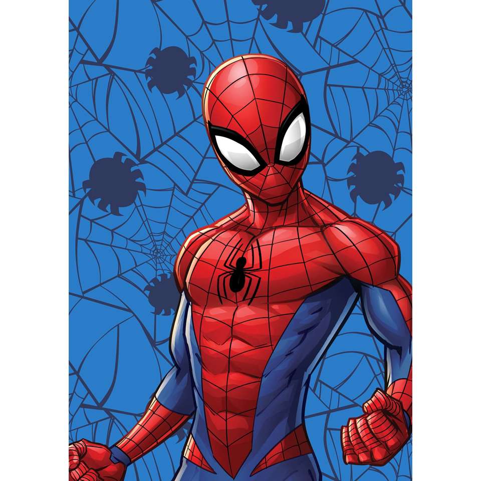 SpiderMan Fleeceplaid - Web - 100 x 140 cm - Blauw