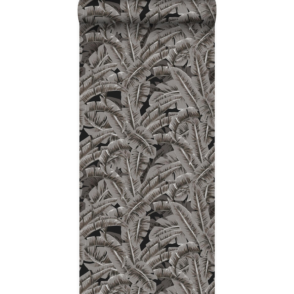 Origin behang - palmbladeren - donkergrijs - 53 cm x 10,05 m product