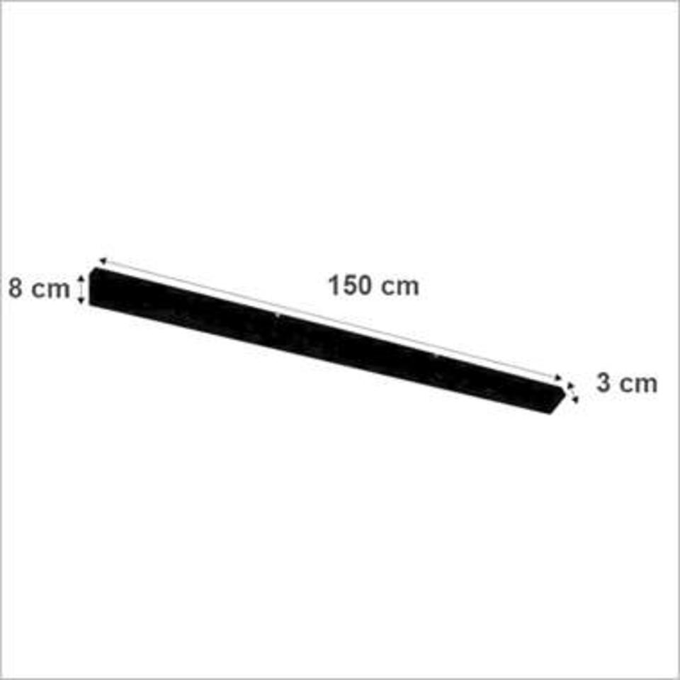 Freelight Plafondplaat - L 150 cm x B 8 cm - zwart