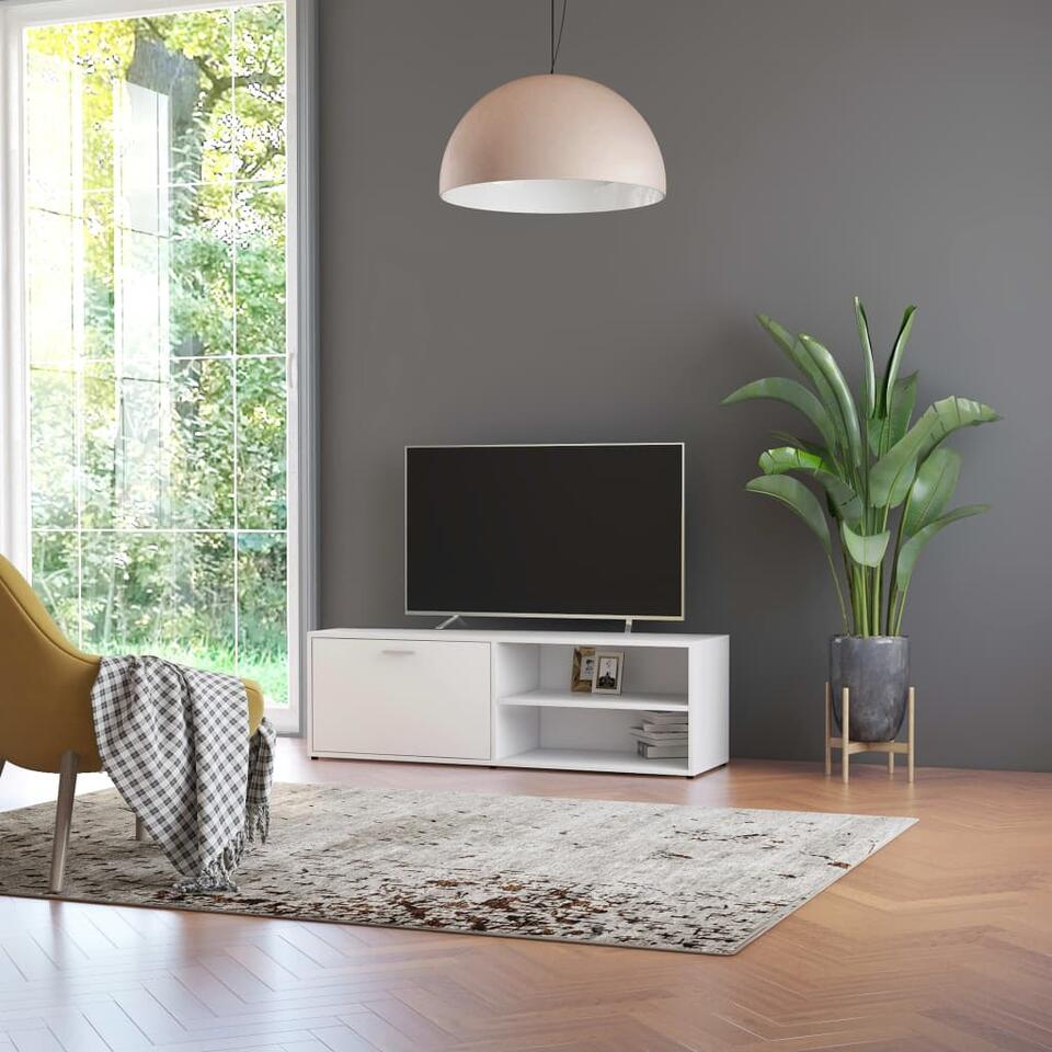 vidaXL Tv-meubel 120x34x37 cm bewerkt hout wit