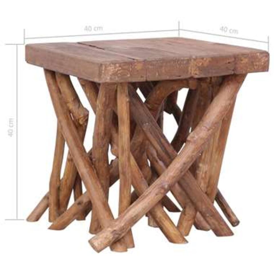 VIDAXL Salontafel takken 40x40x40 cm massief hout