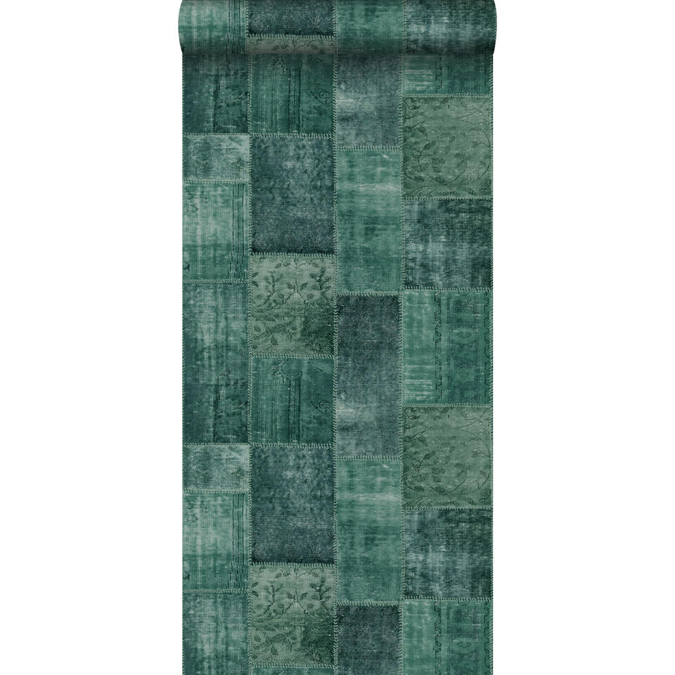 ESTAhome behang - Marrakech kelim patchwork tapijt - 53 cm x 10,05 m product