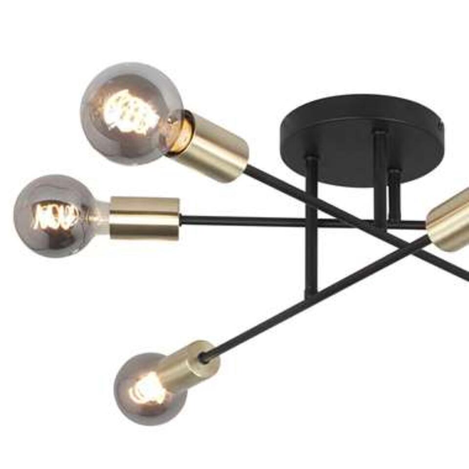 Highlight Plafondlamp Sticks 6 lichts - Ø 70 cm - goud zwart