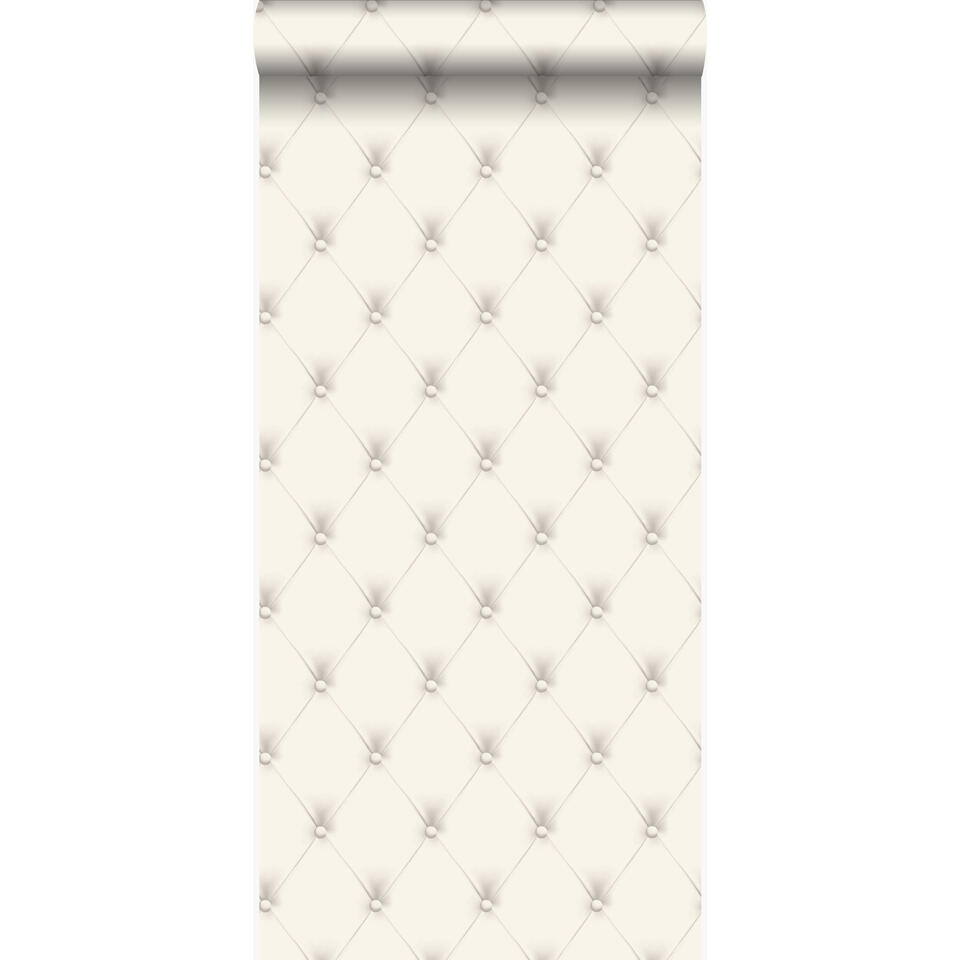 Origin behang - gecapitonneerd - wit en lichtgrijs - 53 cm x 10,05 m product