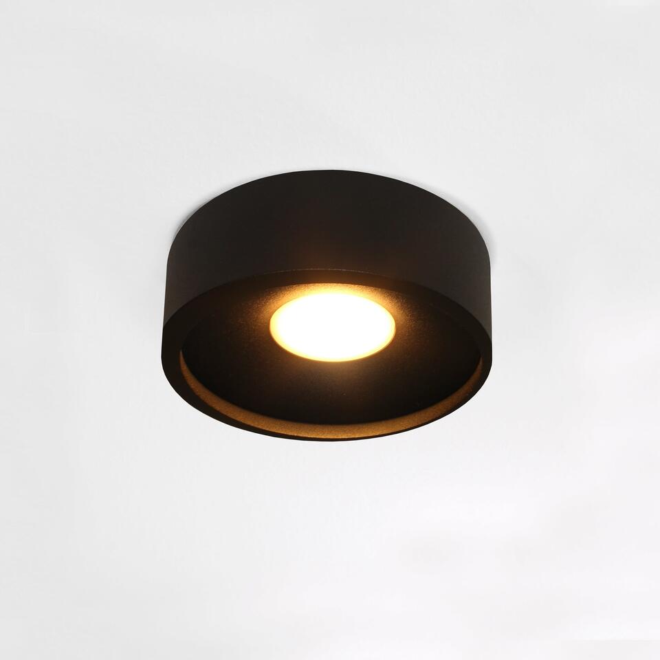 Artdelight Plafondlamp Orlando - Ø 14 cm - zwart