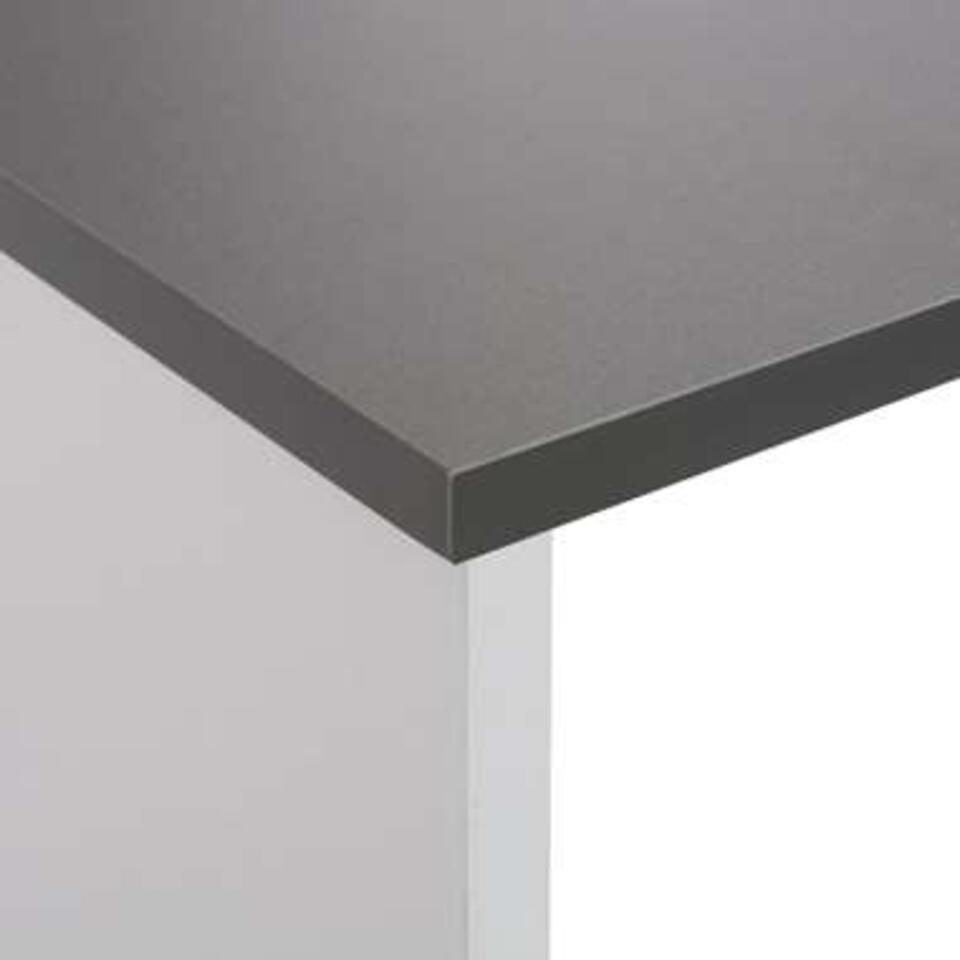 VIDAXL Bartafel met 2 tafelbladen 130x40x120 cm wit en grijs