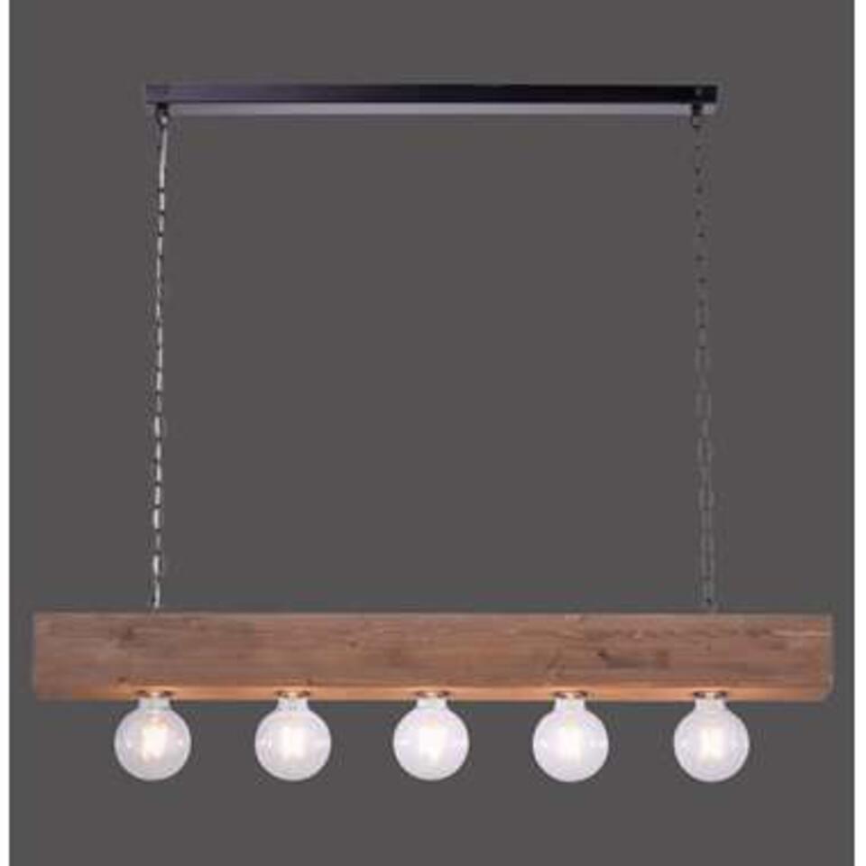 Paul Neuhaus Hanglamp Vanessa - 5 lichts - L 100 cm - bruin