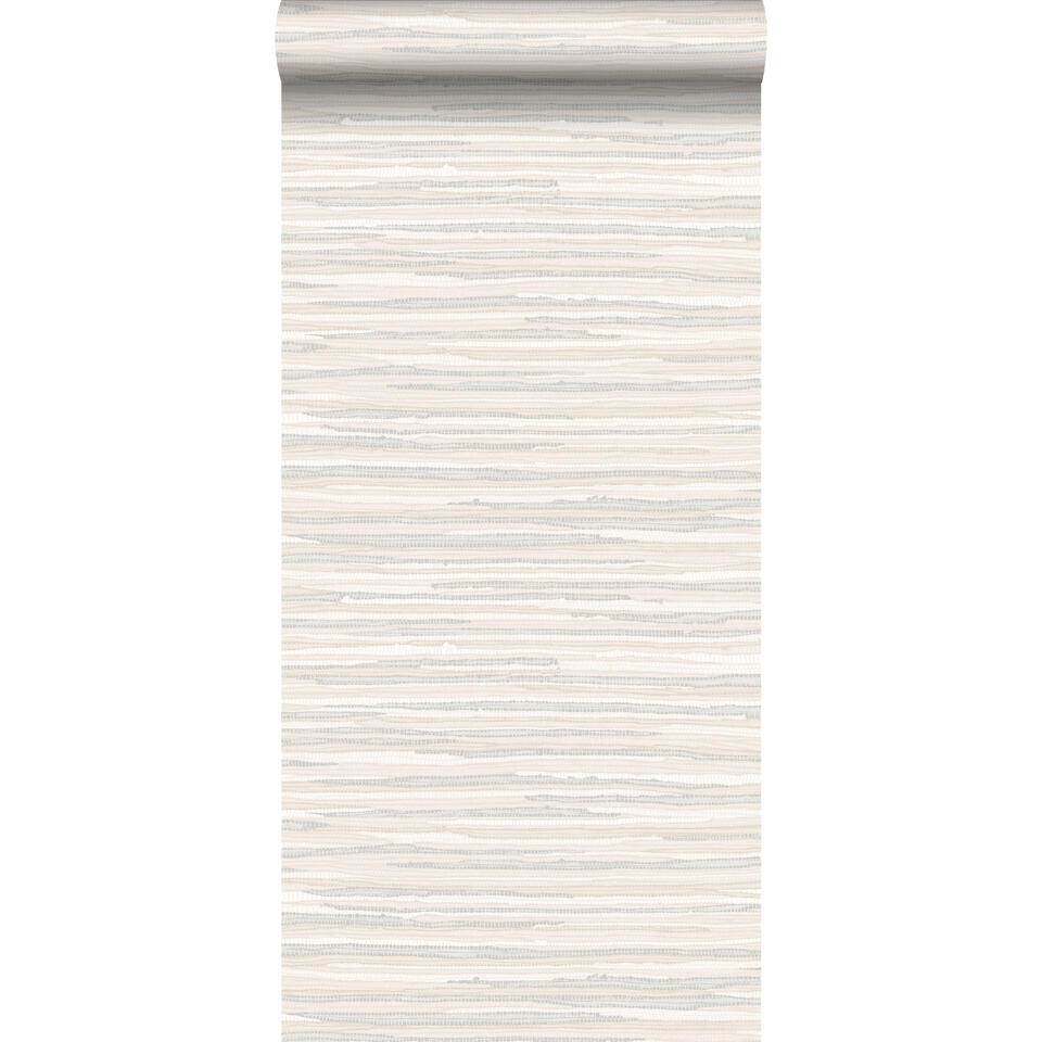 ESTAhome behang - geweven motief - beige - 53 cm x 10,05 m product