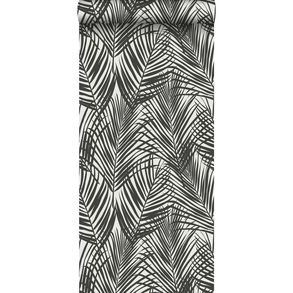 ESTAhome behang - palmbladeren - zwart en wit - 0.53 x 10.05 m product