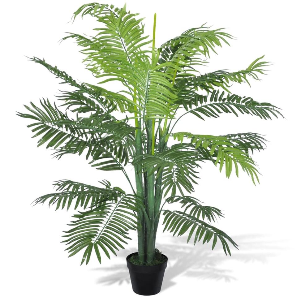VIDAXL Kunst - Phoenix - palmboom - met pot - 130 cm