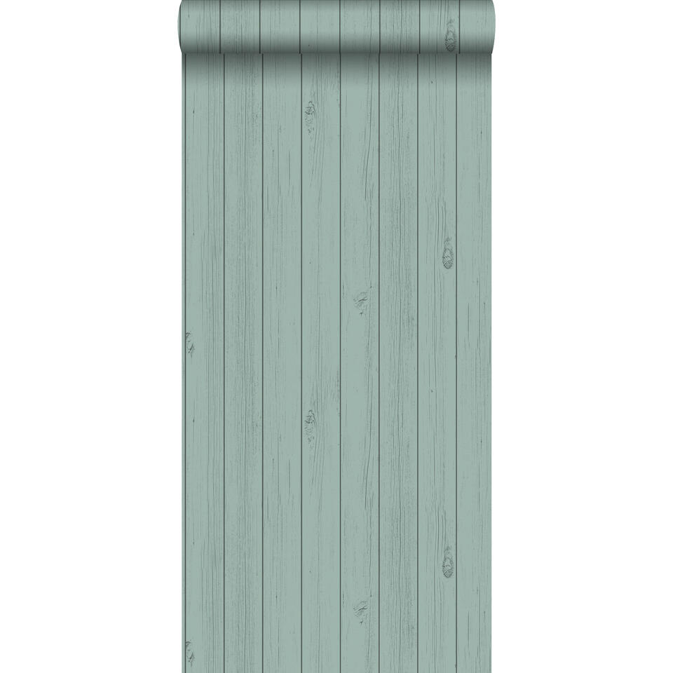 ESTAhome behang - smalle sloophout planken - saliegroen - 53 cm x 10,0 product