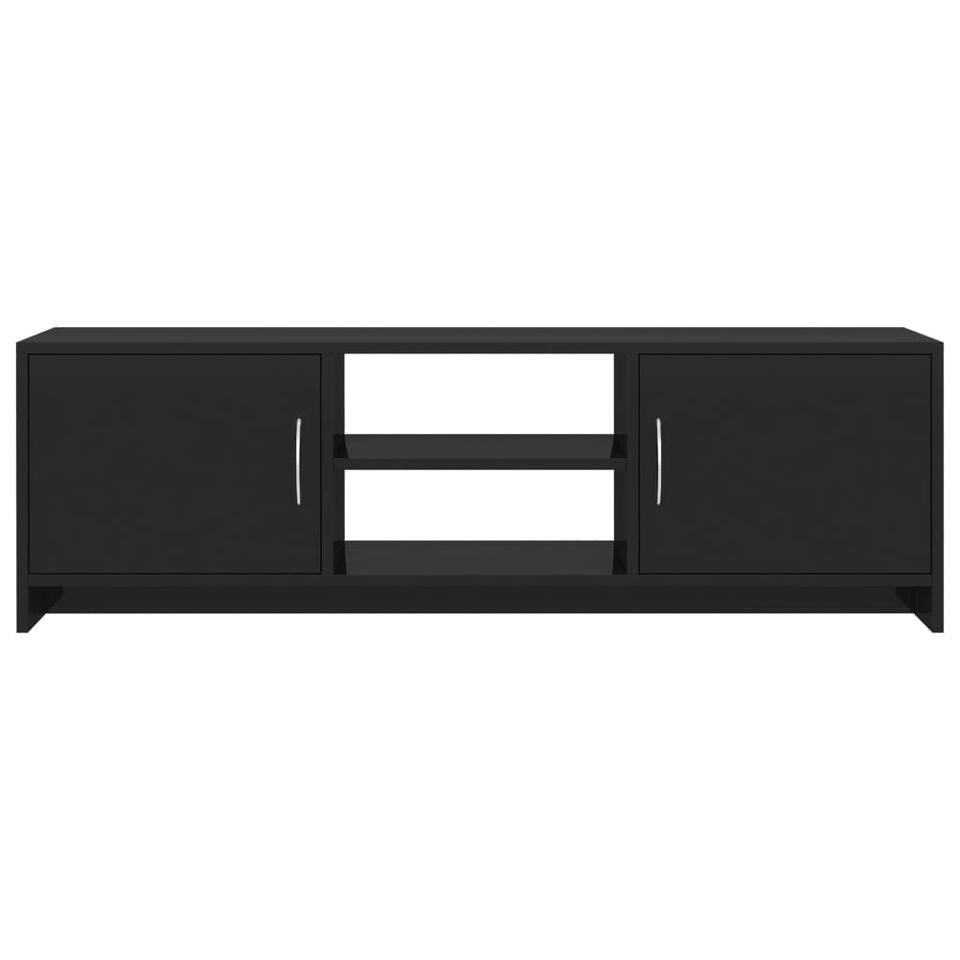 VIDAXL Tv-meubel 120x30x37,5 cm spaanplaat hoogglans zwart