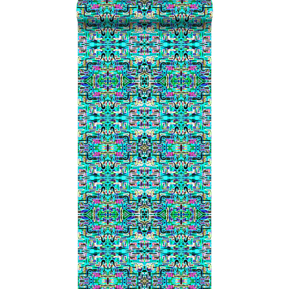 Origin behang XXL - jungle fever motief - turquoise - 46,5 cm x 8,37 m product