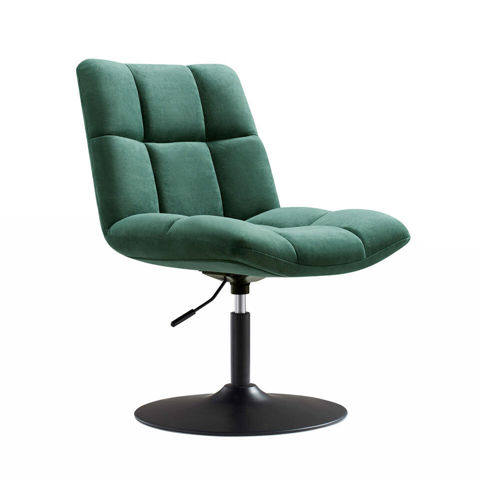 droom Horen van extreem Design fauteuil Lille - Velvet groen | Leen Bakker
