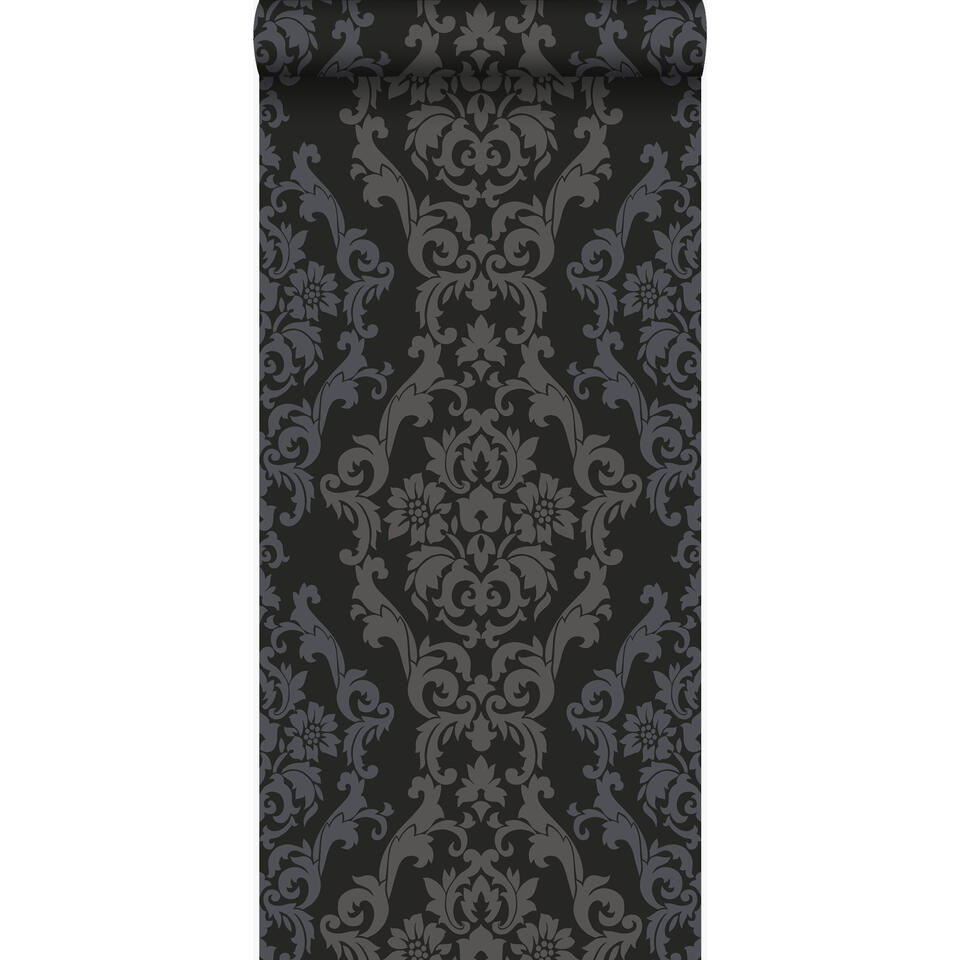Origin behang - ornamenten - zwart en glanzend brons - 53 cm x 10,05 m product