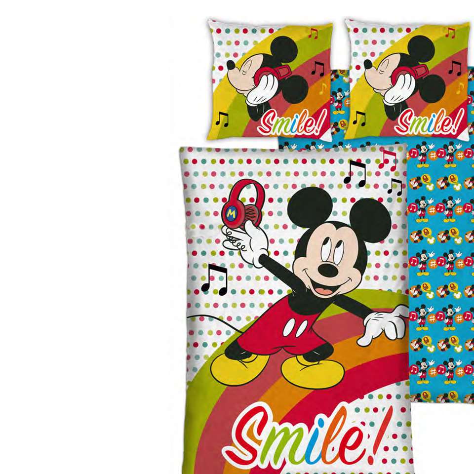 Phalanx Speels domesticeren Disney Mickey Mouse Dekbedovertrek - Eenpersoons - 140 x 200 cm - Polyester  | Leen Bakker