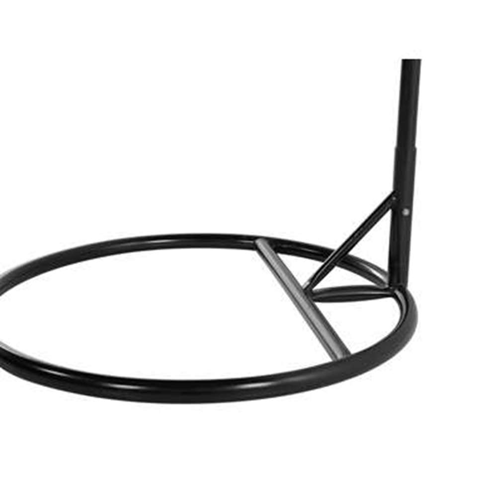 Beliani Hangstoel ALATRI - zwart wicker, staal