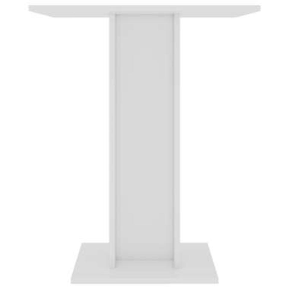 VIDAXL Bistrotafel 60x60x75 cm spaanplaat hoogglans wit
