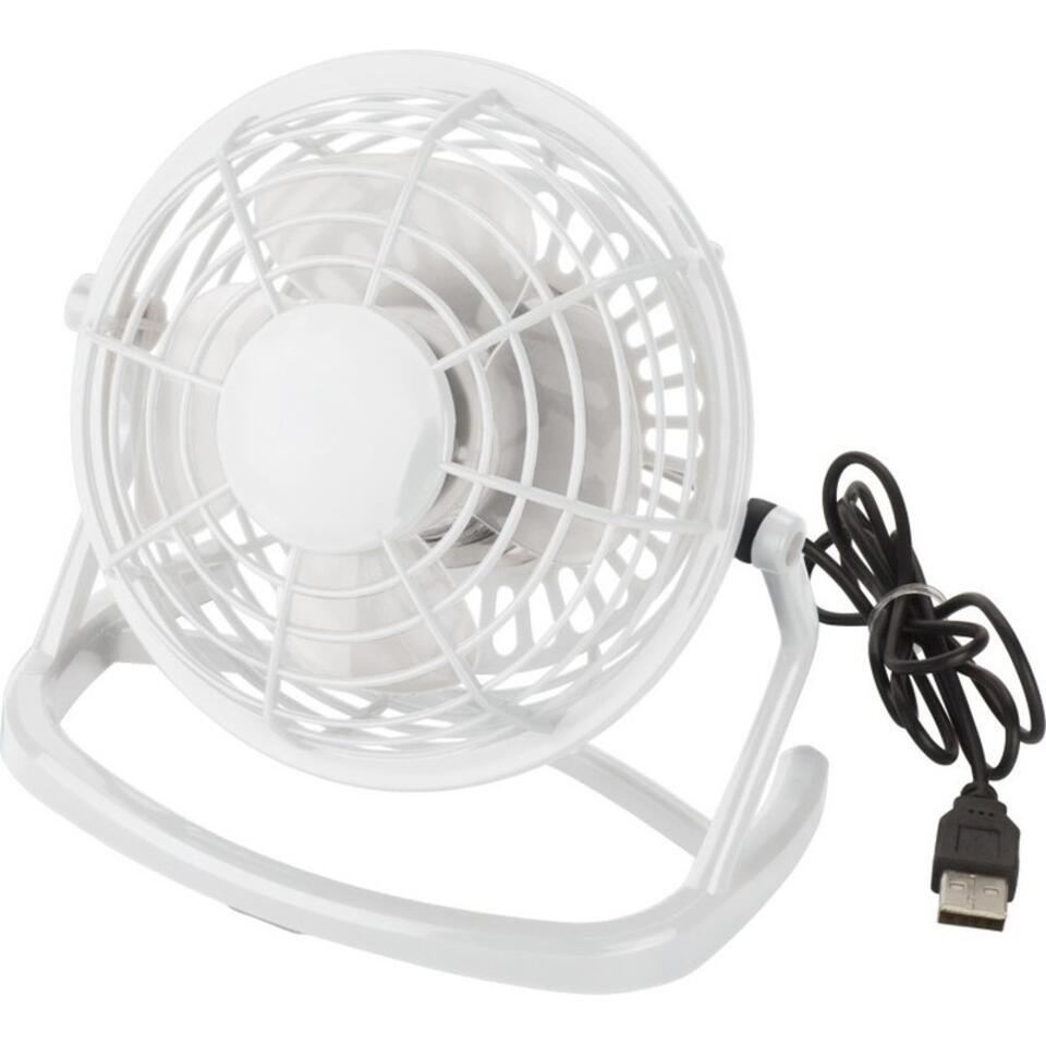 Bureau ventilator - wit - op USB - 15 cm