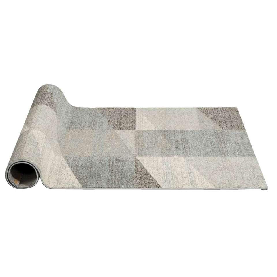 Vloerkleed Casa Diagonaal - grijs - 160x230 cm