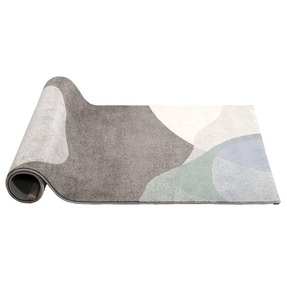Nat Clam De Kamer Vloerkleed Sevilla - grijs/groen - 160x230 cm | Leen Bakker