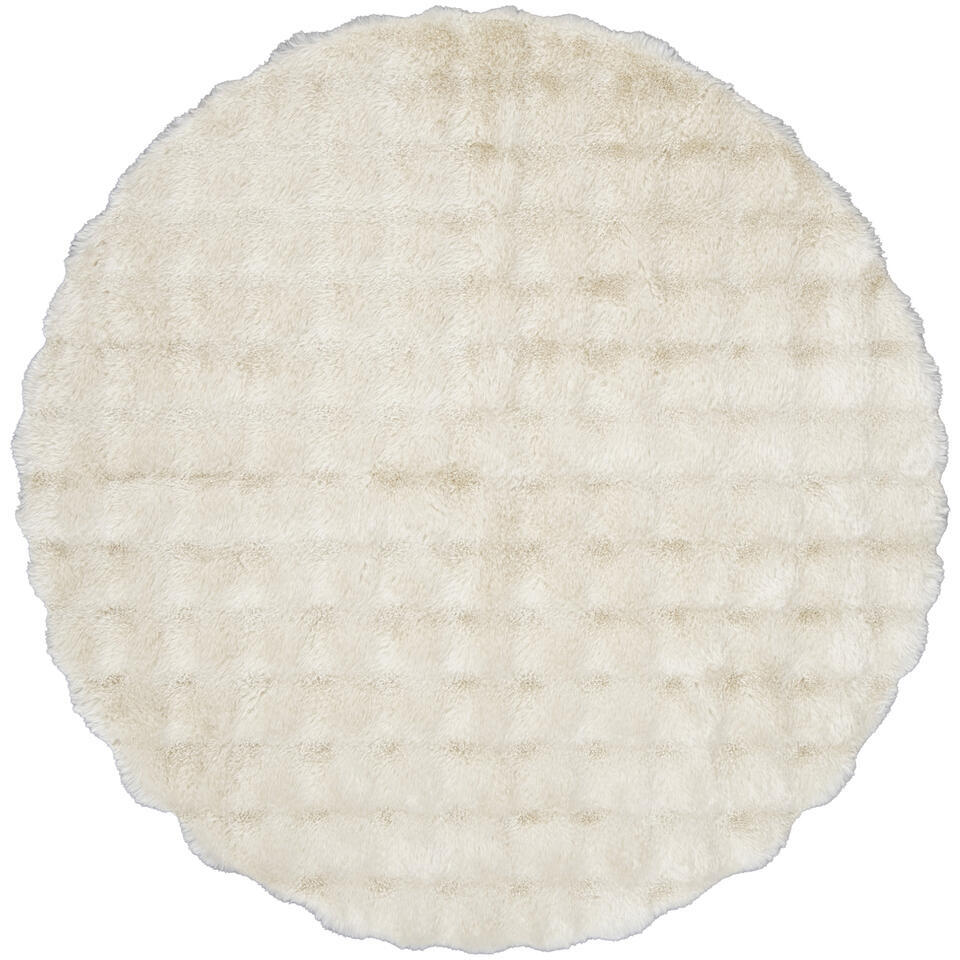 Leen Bakker Vloerkleed Oos Ø120 Cm Polyester Crème
